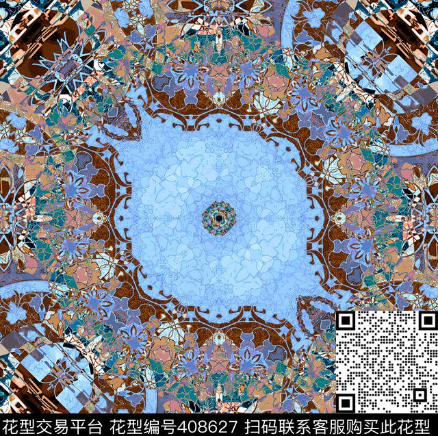 民族风云南方巾传统印花华亿平台下载（图片编号: 408627） - 瓦栏（Walan）