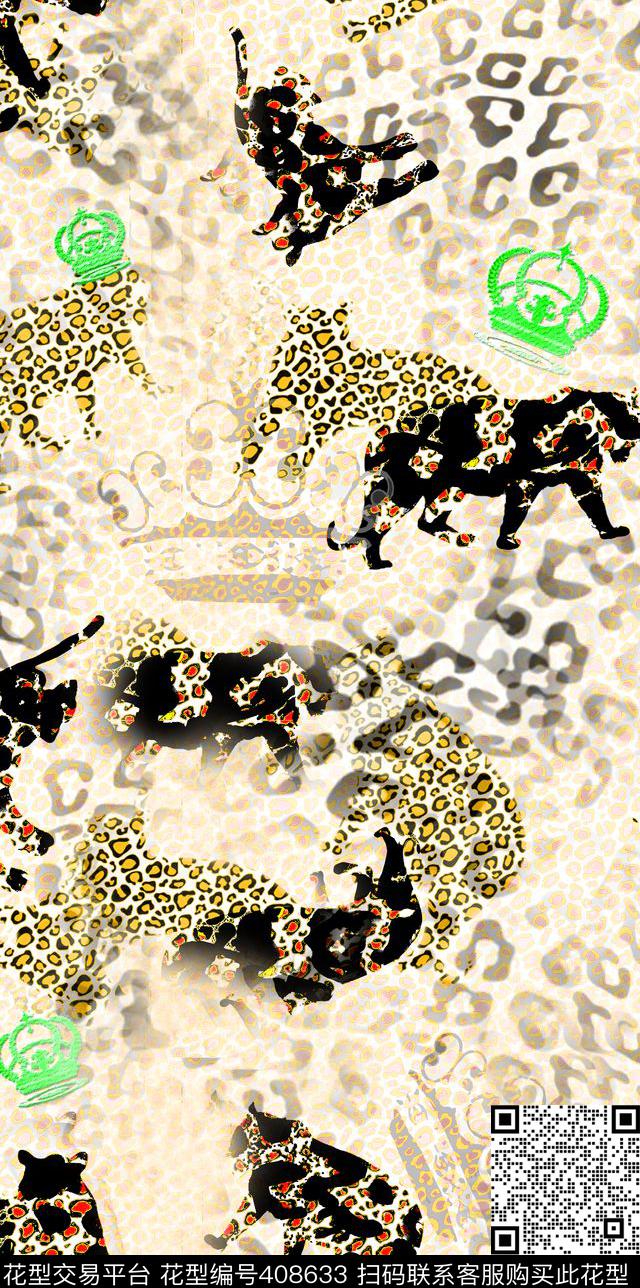 欧美豹纹动物传统印花华亿平台下载（图片编号: 408633） - 瓦栏（Walan）