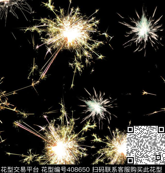 烟花数码印花华亿平台下载（图片编号: 408650） - 瓦栏（Walan）