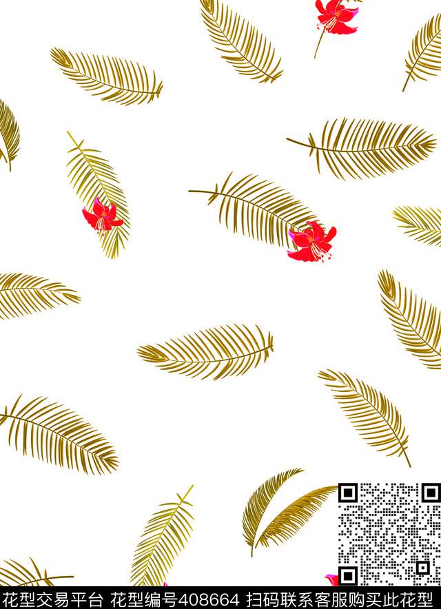 针叶传统印花华亿平台下载（图片编号: 408664） - 瓦栏（Walan）