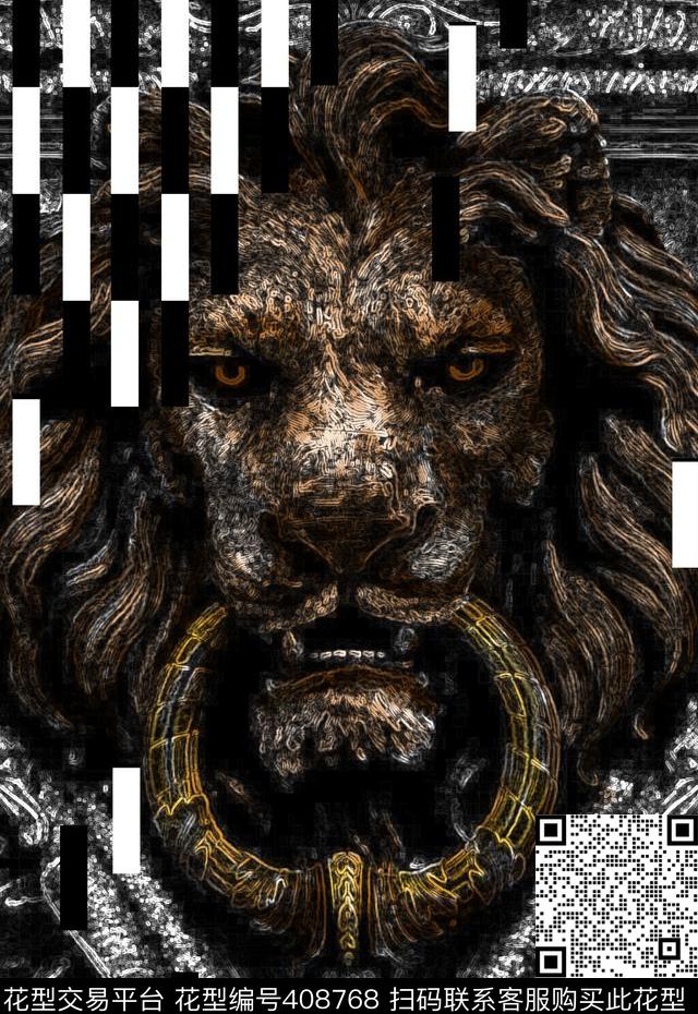 休闲个性个性动物数码印花华亿平台下载（图片编号: 408768） - 瓦栏（Walan）