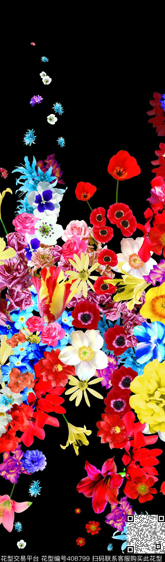 情怀花数码印花华亿平台下载（图片编号: 408799） - 瓦栏（Walan）