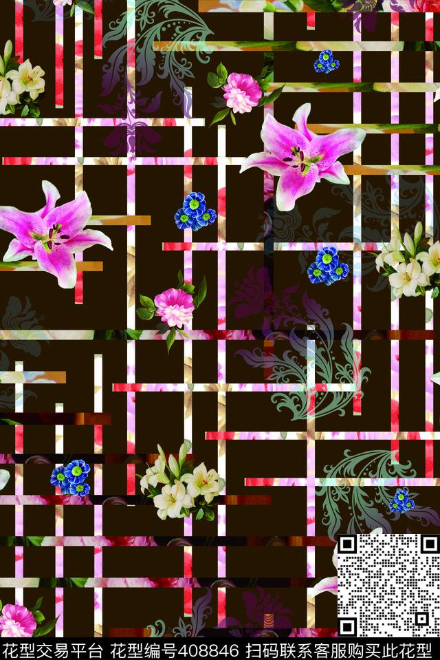 戏曲人物中国风脸谱数码印花华亿平台下载（图片编号: 408846） - 瓦栏（Walan）