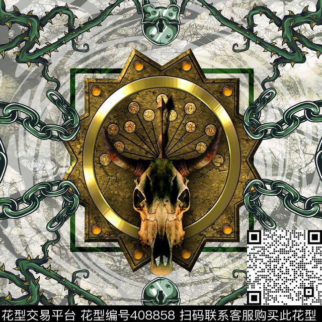 方巾诡异传统印花华亿平台下载（图片编号: 408858） - 瓦栏（Walan）