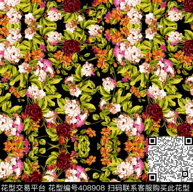 花数码印花华亿平台下载（图片编号: 408908） - 瓦栏（Walan）