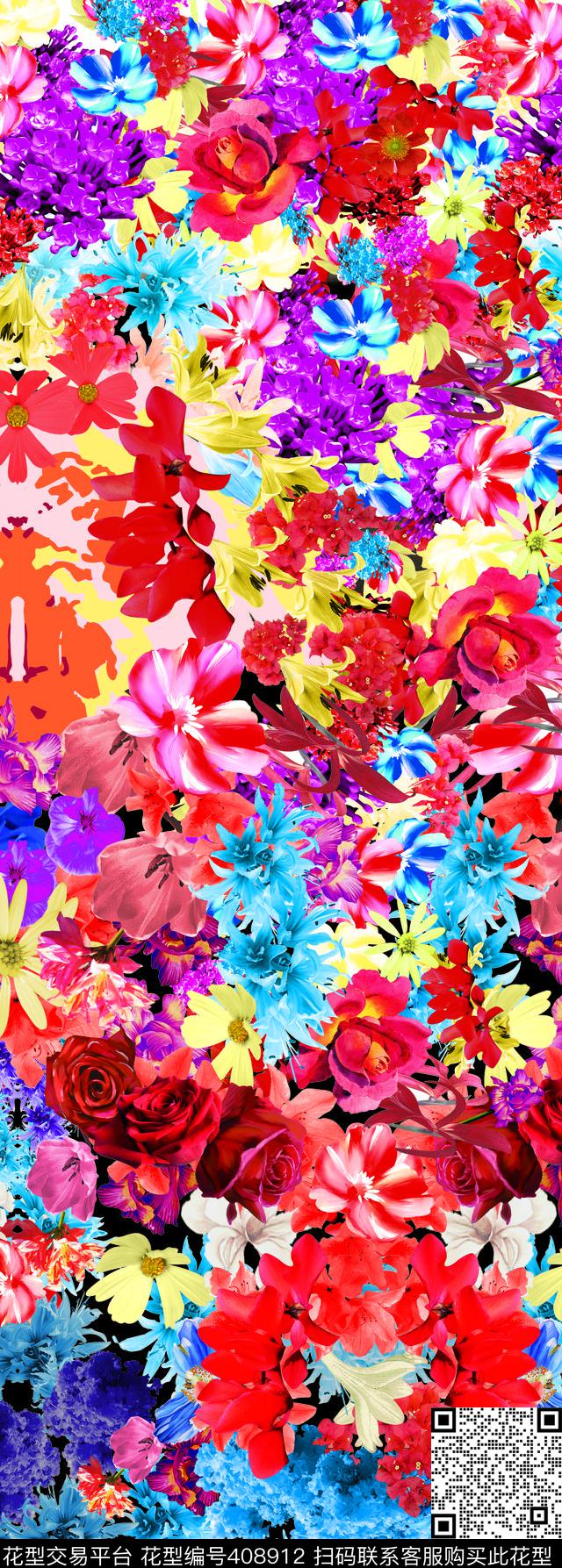 情人花数码印花华亿平台下载（图片编号: 408912） - 瓦栏（Walan）