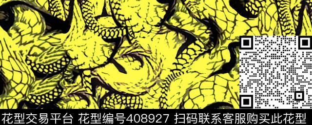 蛇蛇纹传统印花华亿平台下载（图片编号: 408927） - 瓦栏（Walan）