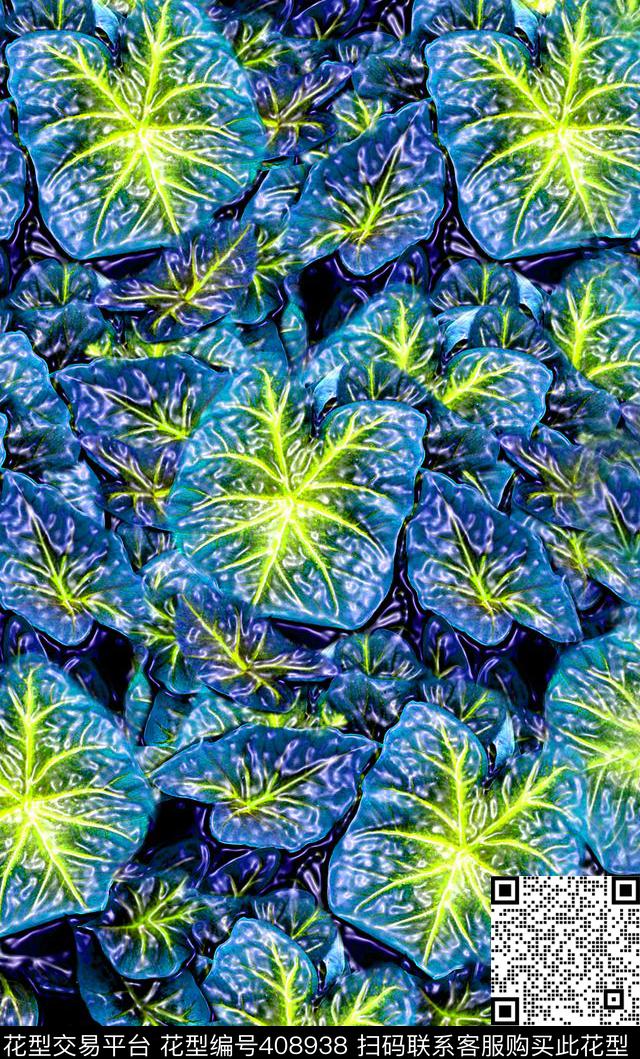 欧式花卉叶子传统印花华亿平台下载（图片编号: 408938） - 瓦栏（Walan）