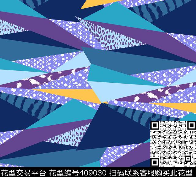 抽象肌理几何传统印花华亿平台下载（图片编号: 409030） - 瓦栏（Walan）