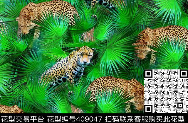 写实雨林热带雨林数码印花华亿平台下载（图片编号: 409047） - 瓦栏（Walan）