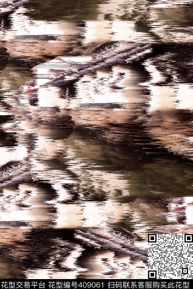 抽象效果数码印花华亿平台下载（图片编号: 409061） - 瓦栏（Walan）