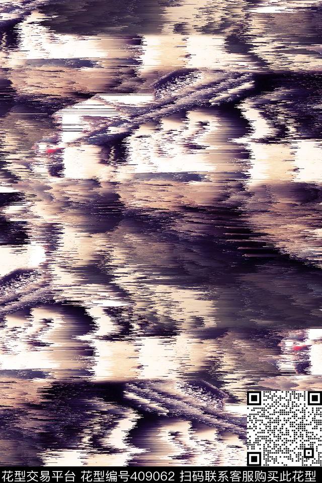 抽象效果满版数码印花华亿平台下载（图片编号: 409062） - 瓦栏（Walan）