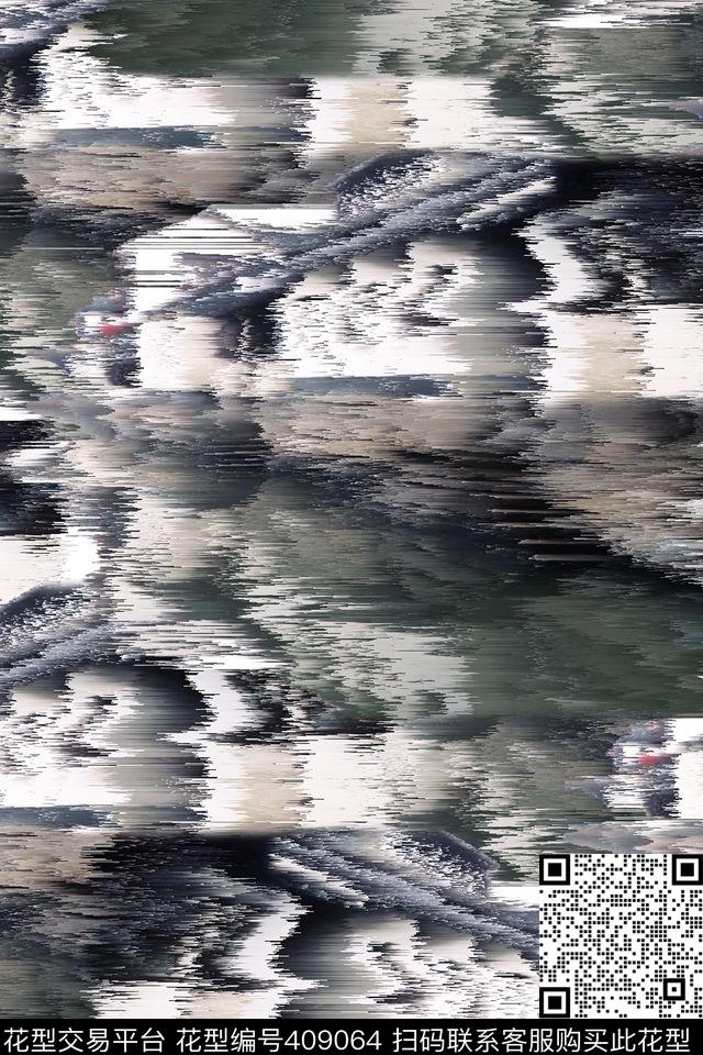 抽象效果数码印花华亿平台下载（图片编号: 409064） - 瓦栏（Walan）