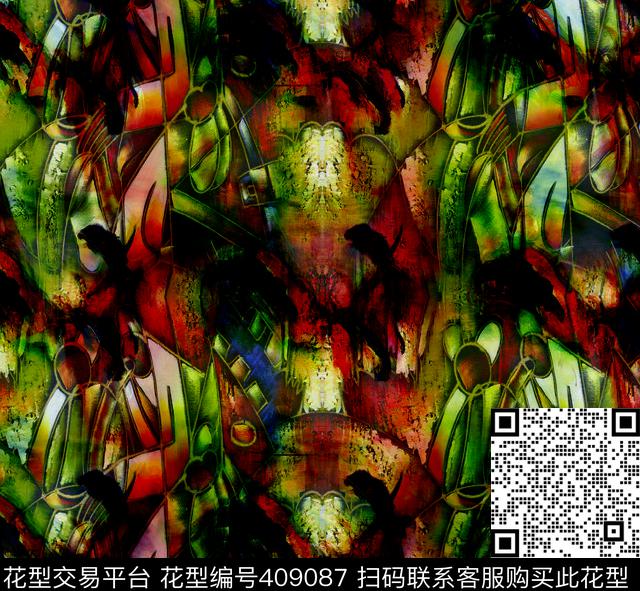 壁纸抽象古铜色数码印花华亿平台下载（图片编号: 409087） - 瓦栏（Walan）