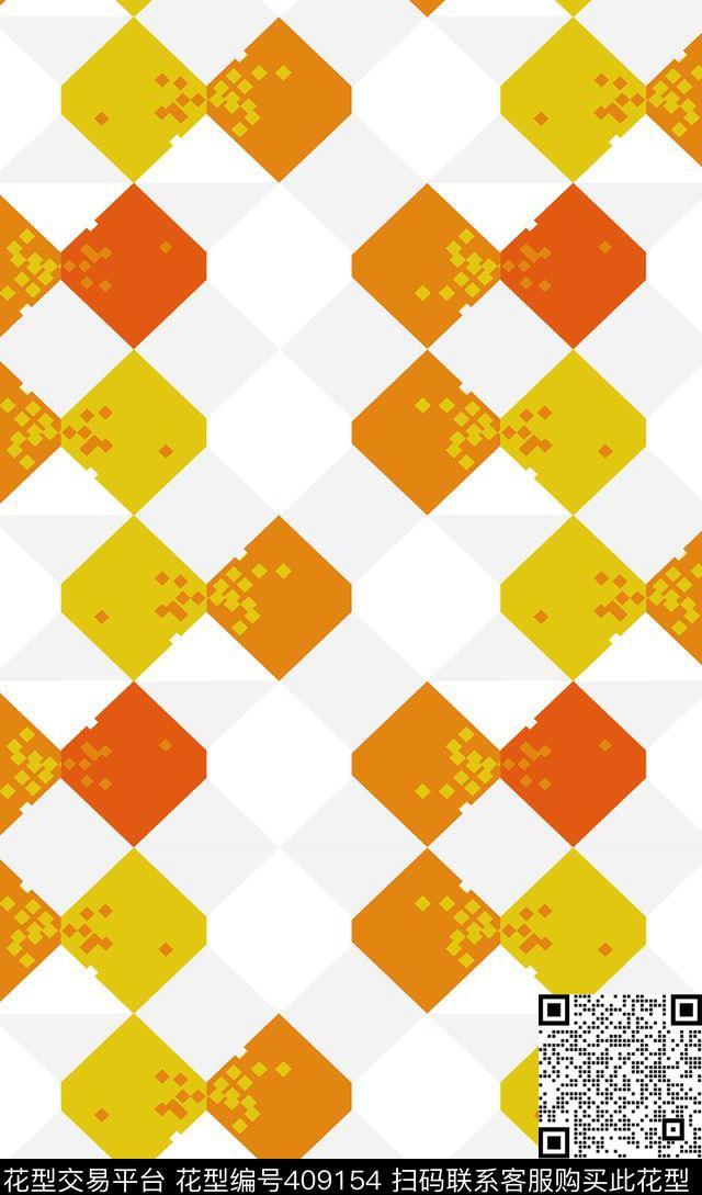 几何蓝色男装传统印花华亿平台下载（图片编号: 409154） - 瓦栏（Walan）