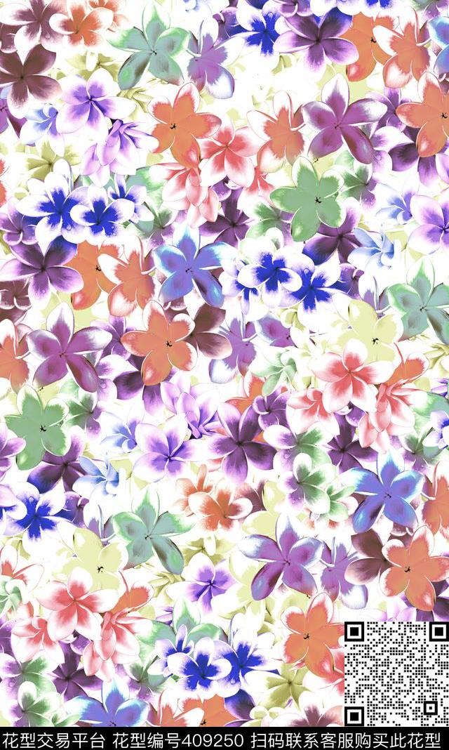 数码梦幻碎花数码印花华亿平台下载（图片编号: 409250） - 瓦栏（Walan）