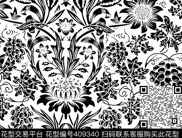 乱花绣球花600dj传统印花华亿平台下载（图片编号: 409340） - 瓦栏（Walan）