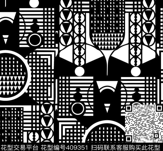 抽象几何教堂传统印花华亿平台下载（图片编号: 409351） - 瓦栏（Walan）