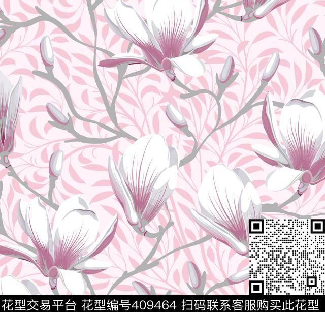 小清新花朵传统印花华亿平台下载（图片编号: 409464） - 瓦栏（Walan）