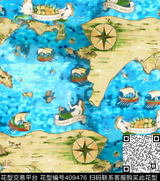 梦幻海洋数码数码印花华亿平台下载（图片编号: 409476） - 瓦栏（Walan）