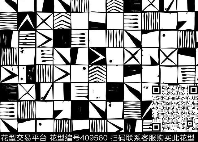 抽象几何传统印花华亿平台下载（图片编号: 409560） - 瓦栏（Walan）