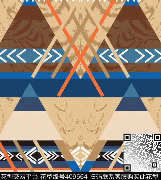 民族风几何纹理传统印花华亿平台下载（图片编号: 409564） - 瓦栏（Walan）