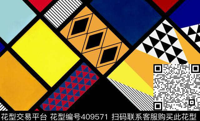 拼接几何传统印花华亿平台下载（图片编号: 409571） - 瓦栏（Walan）