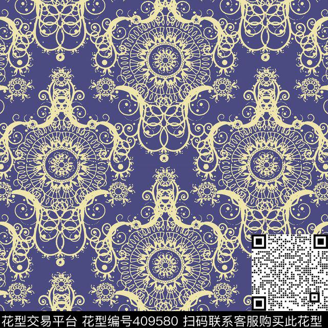 纹样佩斯利腰果腰果古典传统印花华亿平台下载（图片编号: 409580） - 瓦栏（Walan）