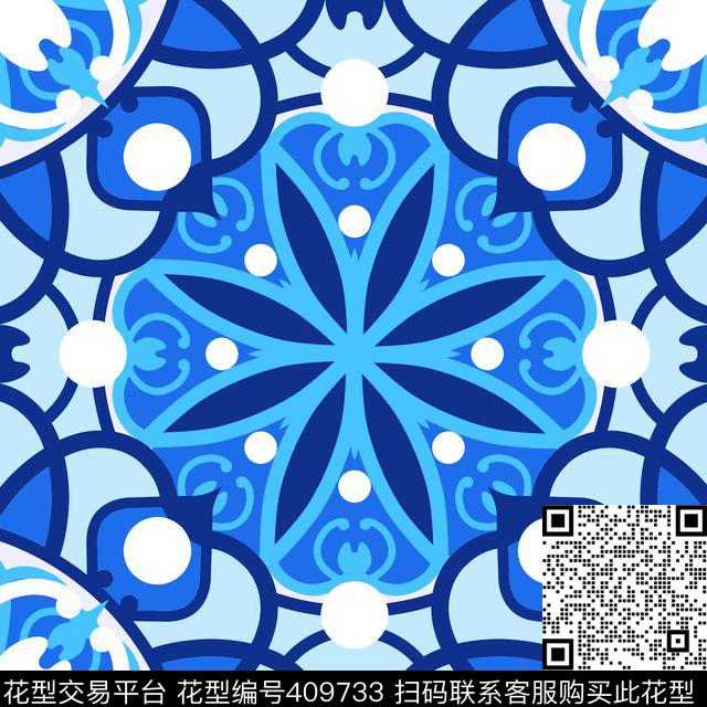 复古几何抽象传统印花华亿平台下载（图片编号: 409733） - 瓦栏（Walan）