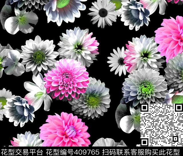 立体花卉数码数码印花华亿平台下载（图片编号: 409765） - 瓦栏（Walan）