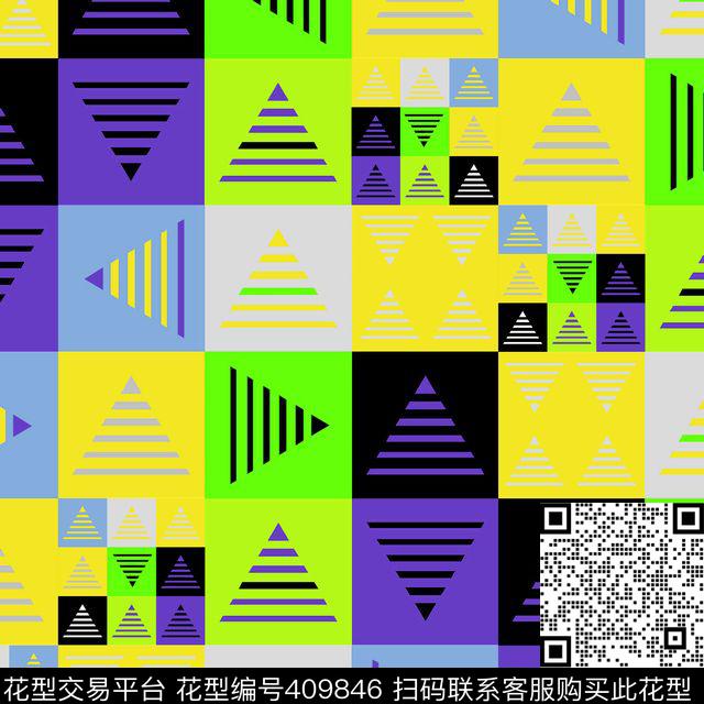 简约几何时尚传统印花华亿平台下载（图片编号: 409846） - 瓦栏（Walan）