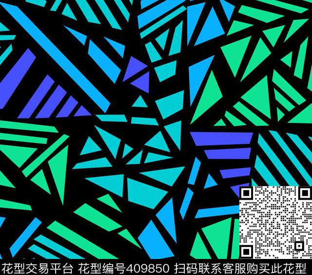 时尚简约几何撞色传统印花华亿平台下载（图片编号: 409850） - 瓦栏（Walan）