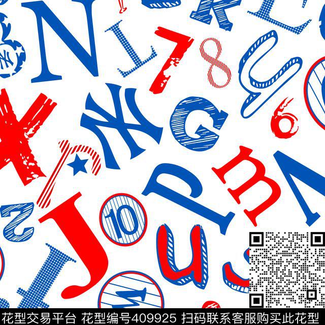 休闲字母棒球传统印花华亿平台下载（图片编号: 409925） - 瓦栏（Walan）
