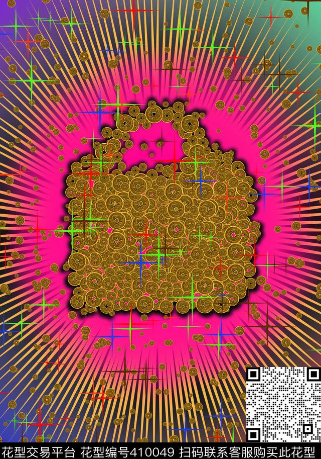 大牌皮包彩色数码印花华亿平台下载（图片编号: 410049） - 瓦栏（Walan）