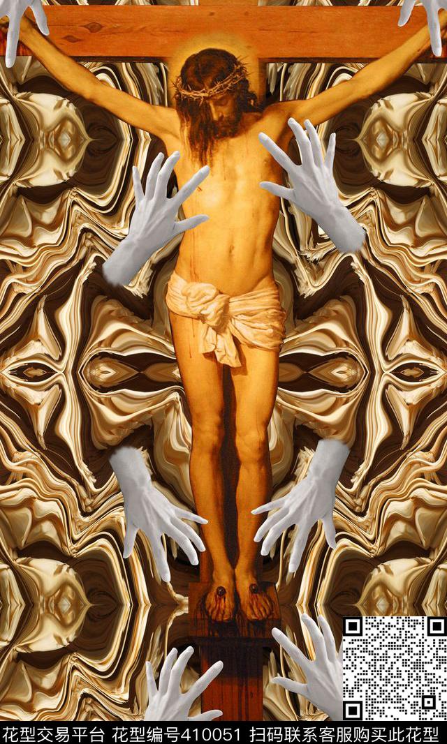 服装人物手臂数码印花华亿平台下载（图片编号: 410051） - 瓦栏（Walan）