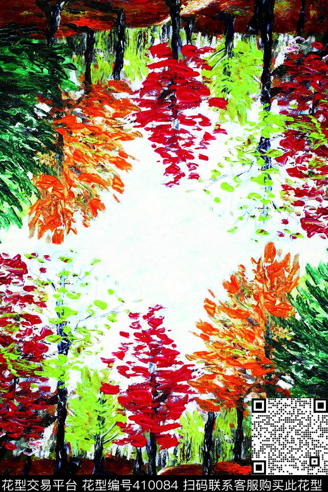 休闲风黄蓝红数码印花华亿平台下载（图片编号: 410084） - 瓦栏（Walan）