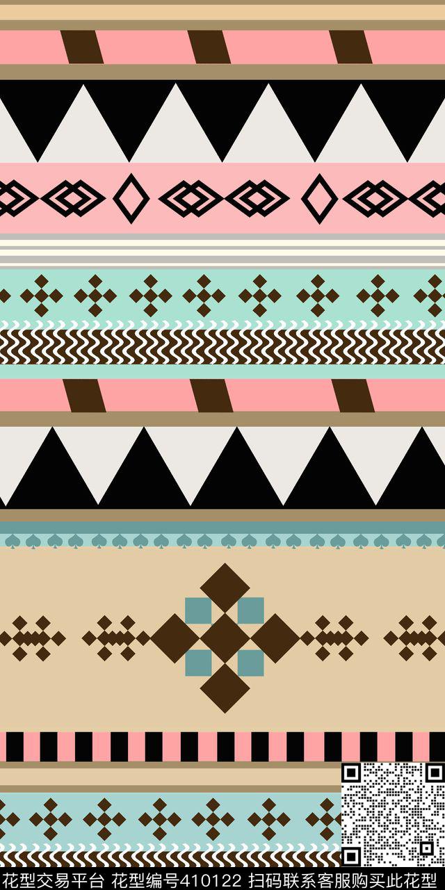 三角形古典几何传统印花华亿平台下载（图片编号: 410122） - 瓦栏（Walan）