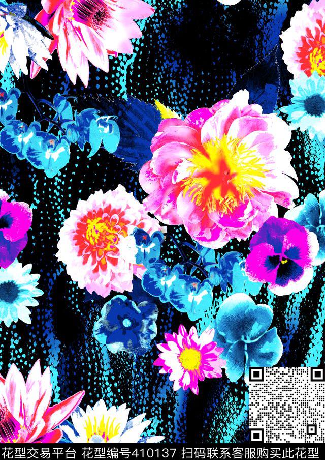 热带植物时尚泳装时尚女装传统印花华亿平台下载（图片编号: 410137） - 瓦栏（Walan）