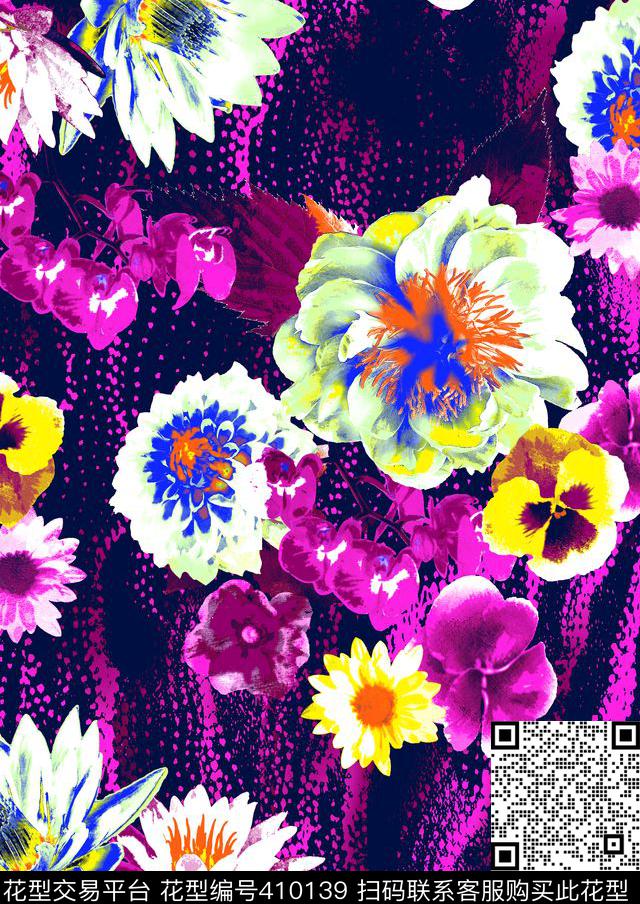 热带植物时尚泳装时尚女装传统印花华亿平台下载（图片编号: 410139） - 瓦栏（Walan）