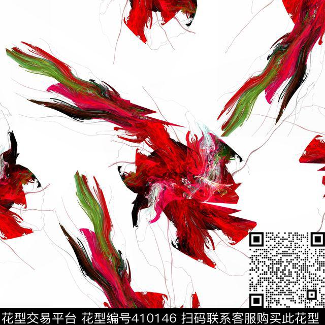 潮流复古火焰数码印花华亿平台下载（图片编号: 410146） - 瓦栏（Walan）