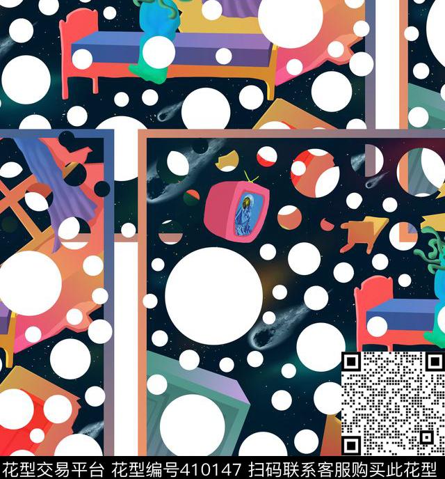 波点复古男装华亿平台数码印花华亿平台下载（图片编号: 410147） - 瓦栏（Walan）