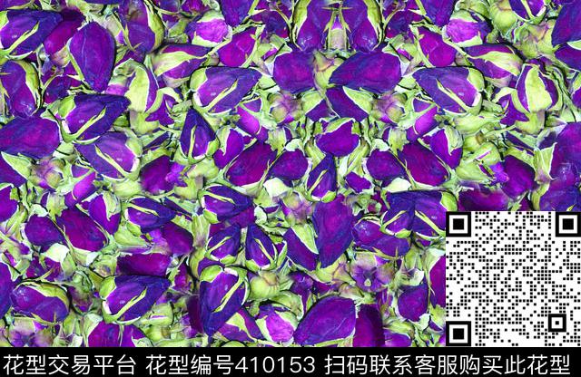 粉花卉数码印花华亿平台下载（图片编号: 410153） - 瓦栏（Walan）
