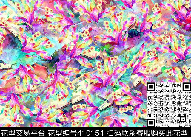 抽象粉数码印花华亿平台下载（图片编号: 410154） - 瓦栏（Walan）