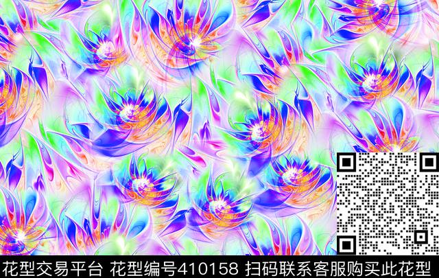 抽象粉数码印花华亿平台下载（图片编号: 410158） - 瓦栏（Walan）