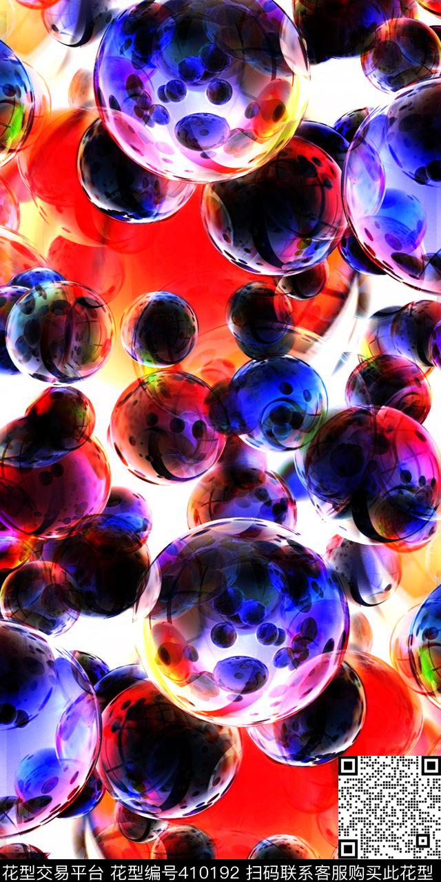 3D立体圆流行时尚新潮丝绸真丝丝巾数码印花华亿平台下载（图片编号: 410192） - 瓦栏（Walan）