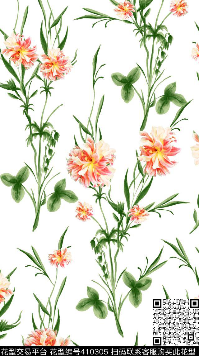 花欧美风格热带雨林数码印花华亿平台下载（图片编号: 410305） - 瓦栏（Walan）