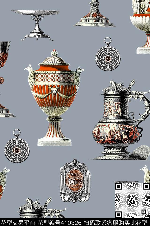 欧式瓶子陶瓷数码印花华亿平台下载（图片编号: 410326） - 瓦栏（Walan）