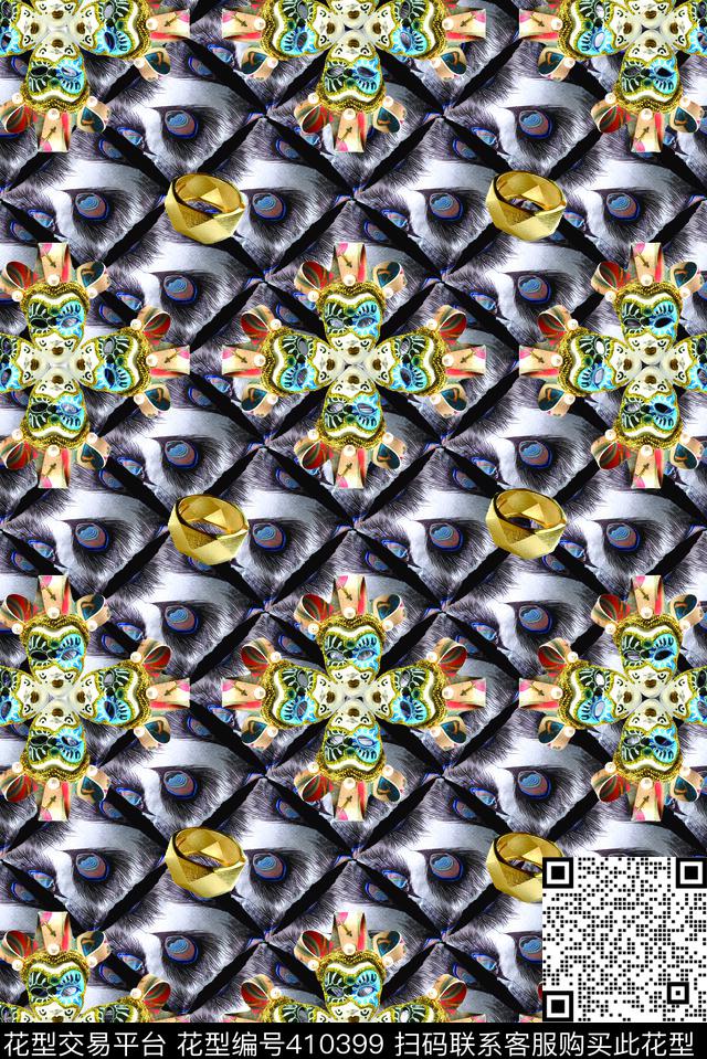 戏曲人物中国风脸谱数码印花华亿平台下载（图片编号: 410399） - 瓦栏（Walan）