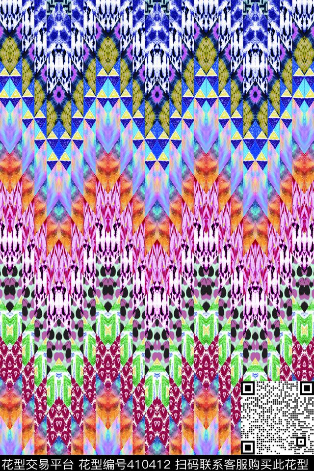 戏曲人物中国风脸谱数码印花华亿平台下载（图片编号: 410412） - 瓦栏（Walan）