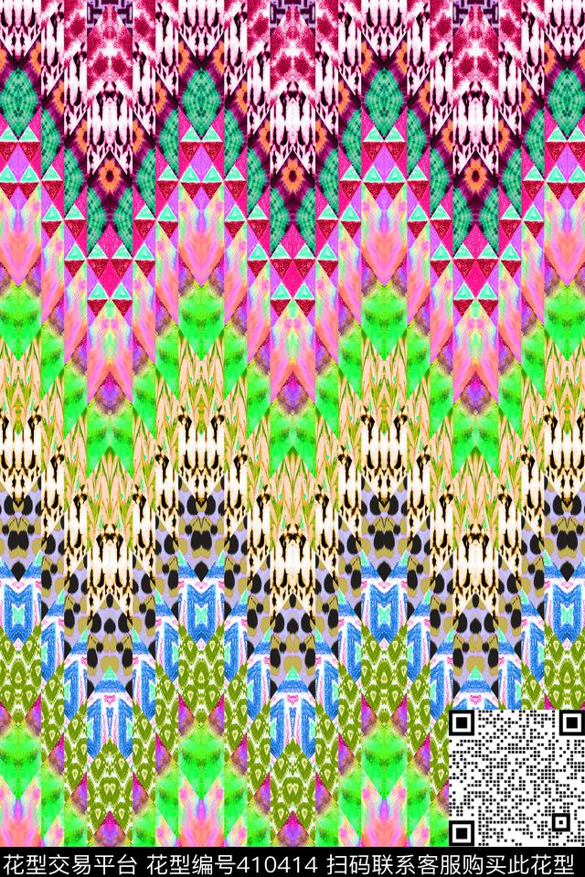 戏曲人物中国风脸谱数码印花华亿平台下载（图片编号: 410414） - 瓦栏（Walan）